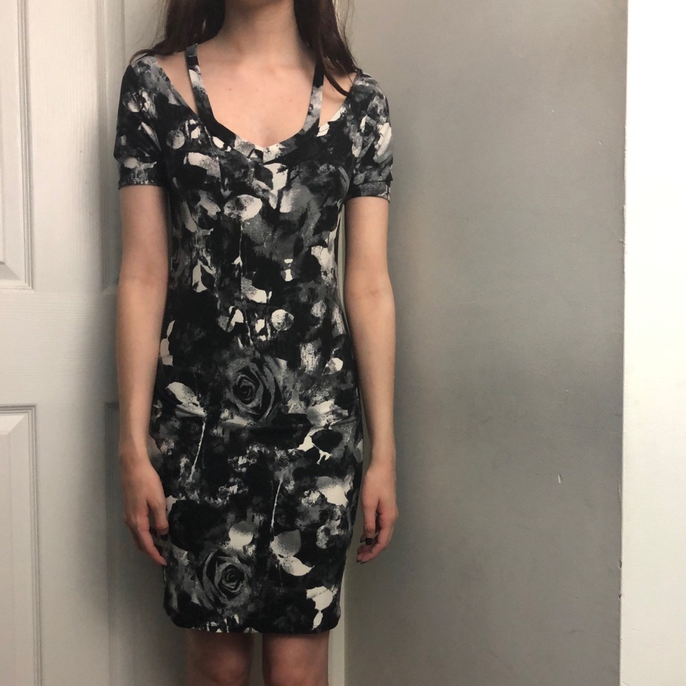 Black & White Floral Dress